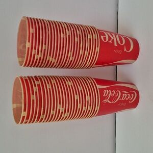 56 Vintage Retro Party Coca-Cola Coke Waxed Paper Cups by Lily 9oz